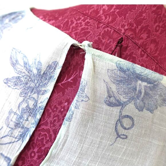 Lauren Conrad spring Blue sea mist n blue floral swing sleeve blouse XXL - Picture 3 of 6